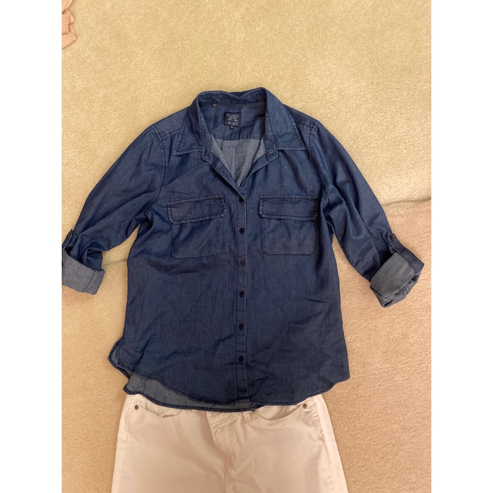 Jean ¾ sleeve shirt